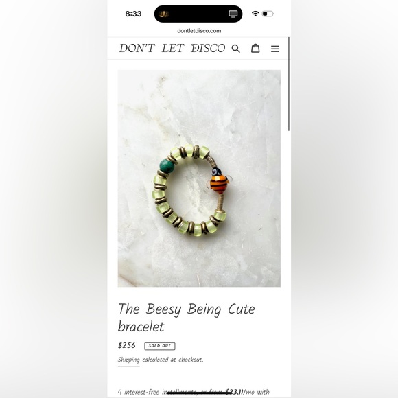 DON’T LET DISCO SET OF 2 BEADED BRACELETS - Picture 3 of 3